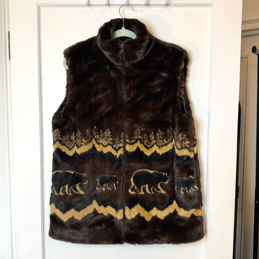 Northern Lifestyles Faux Fur Vest sz Small